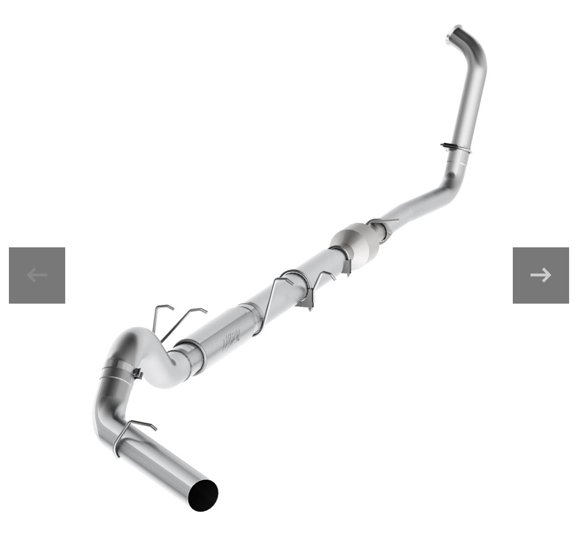 MBRP 5" Turbo Back (Stock Cat), Single Side Exit, P, 2003-2007 F-250/350 6.0L, EC/CC